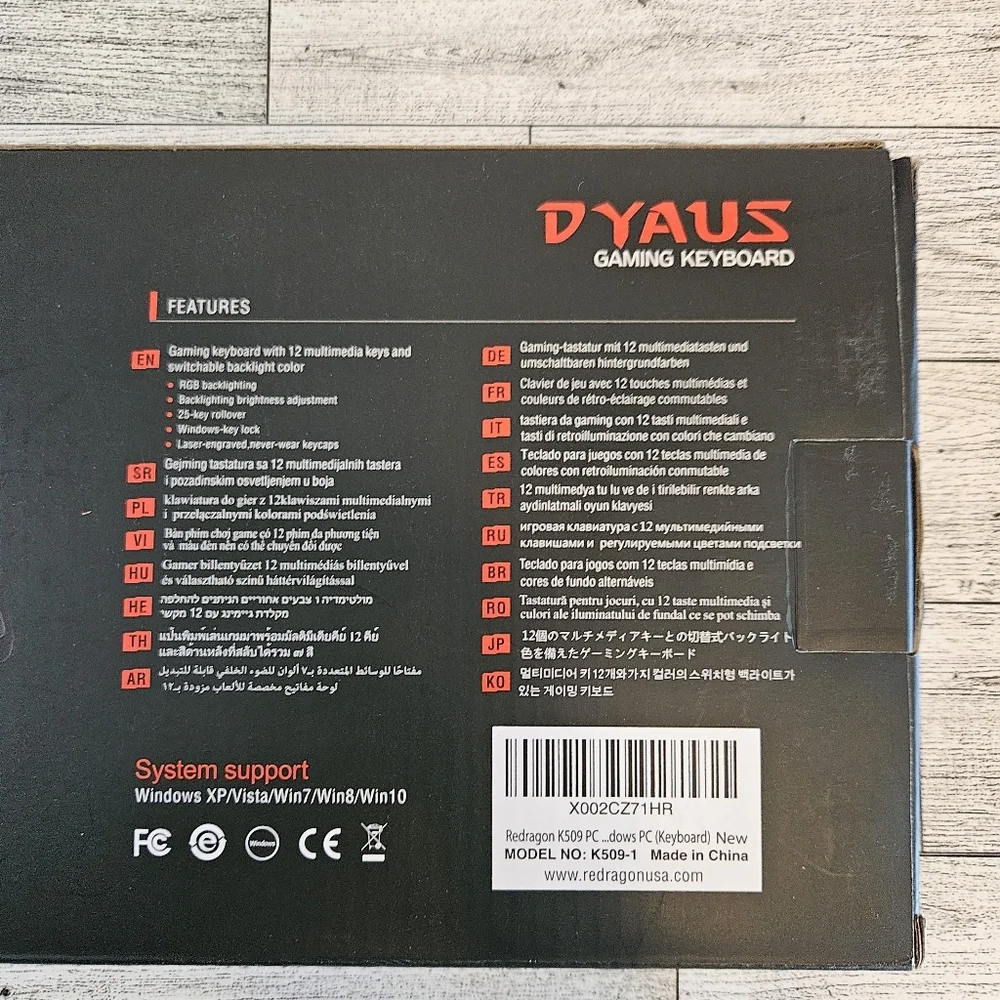 Redragon K509 DYAUS 7 Colors Backlit Gaming Keyboard - Picture 4 of 5